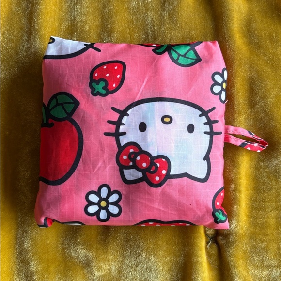 Baggu x Hello Kitty Pink Strawberry and Apple Print Standard Reusable Bag - Picture 2 of 2